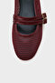 June Buckle Double Strap Mesh Round Toe Flat Heeled Casual Women's Ballerinas - 3