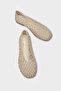Johanna Hand Knitted Straw Leather Lined Women's Ballerinas - 2
