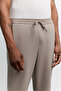 Men's Mink Color Elastic Waist Lace-Up Easy-Iron Relaxed Fit Jogger Pants A62Y3041 - 2