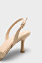 Roxana Genuine Leather Lined Stylish Women's Shoes with Blunt Toe, Crossed Straps and Medium Heels - 3