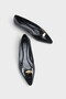 Michelle Genuine Leather Pointed Toe Short Heel Stylish Women's Shoes - 2