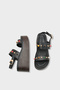 Jennie Wedge Heeled Colorful Stone Double Strap Women's Sandals - 4
