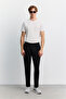Men's Black Elastic Waist Lace-Up Ribbed Side Zipper Pocket Interlock Jogger A62Y3419