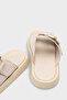 Madelene Flat-Toe Meal Two-Buckle Flat Heeled Women's Slippers - 5