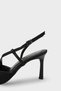 Jodee Genuine Leather Lined Pointed Toe Mid-Heel Satin Open-Back Women's Shoes - 3