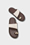 Selie Round Toe Lu Tek Parmaklı Metal-Accented Women Slipper - 5