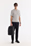 Men's Gray Polo Collar Zippered Rayon Regular Fit Knitwear T-Shirt A61Y5018 - 8