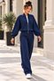 Soft Touch Modal Fabric Zippered Bat Sleeve Set