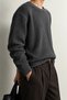 Knole - Anthracite - Boxy Fit Wide Collar - Men's Sweater - 2