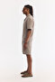 Men's Light Khaki Apaj Collar Breathable Short Sleeve Comfort Fit Shirt A61Y2125 - 3