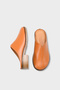 Nancey Genuine Leather Short Heeled Women's Sabo Slippers - 4