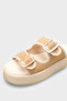 Marge Wedge Heeled Double Banded Buckle Women's Slippers - 2
