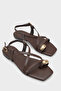Roxy Women's Flat Heeled Sandals with Metal Toe Straps