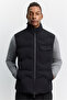 Men's Black Stand Collar Windproof Lightweight Breathable Water Repellent Comfort Fit Vest A62Y6501 - 7