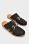 Vivyanne Genuine Leather Flat Heeled Women's Sabo Slippers