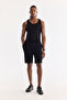 Men's Black Elastic Waist Cotton Jacquard Regular Fit Shorts A61Y3632 - 6