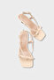 Lacey Satin Medium Heeled Blunt Toe Women's Shoes Sandals - 5