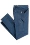 Men's Navy Blue Seasonal Jeans with Elastic Waist at the Back, Large Pockets, 100% Cotton Tool Pocket - 3