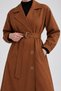 Handle Rubber Detail Trench Coat Tan - 4