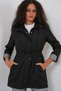 10322 Gathered Waist Trench Coat - Black