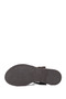 Women's Brown Suede Buckle-Strapped Closed-Toe Genuine Leather Sandals - 6