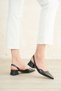 Women's Monaco Low Heel Shoes - Black-Leather - 2