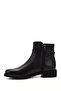 Women/Girls Black Zippered Rubber Sole Genuine Leather Boots - 4