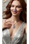 Crescent Sitting Fairy Figure Steel Necklace - 2
