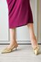 Women's Sides Bow Tie Detailed Low Heel Shoes - Gold - 3