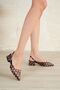 Women's Monaco Low Heel Shoes - Polka Dot-Brown