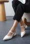 Women's Franco Low Heel Shoes - White - 3