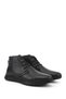 Men's Black Zippered Genuine Leather Boots - 3