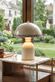 Luna Tile Lampshade with Cream Metal Body - 25 cm - Bedroom Lighting - Decorative Table Lamp - 5
