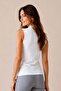 Women's Viscon Sleeveless Black and White 2-Piece T-Shirts -Black-White - 4