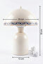 Luna Tile Lampshade with Cream Metal Body - 25 cm - Bedroom Lighting - Decorative Table Lamp - 8