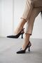 Women's Ovis Pointed Heeled Shoes - Navy Blue-Patent Leather - 2