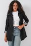 10322 Gathered Waist Trench Coat - Black - 3