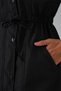10322 Gathered Waist Trench Coat - Black - 5