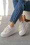 Women's Lenosa Thick Sole Sports Shoes - White - 4