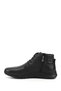 Men's Black Zippered Genuine Leather Boots - 5