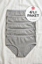 Lycra Non-Marking Bato Women's High Waist Panties Gray 6-Pack