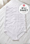 Bamboo Belted Bato Women's High Waist Panties White 6-Pack