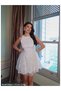 Floral Embroidered Sequin Mini Dress