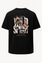 Oversize the Tiger Wild Spirit Tiger Printed Unisex T-Shirt Black - 3