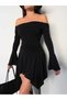 Off-The-Shoulder Asymmetrical Mini Dress E.H Collection - 3