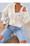 3 Button Detail Tricot Cardigan - 2