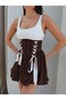 Front Ribbon Detail Balloon Dress - 3