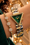Women's Wristwatch 3 Atm Waterproof Silver-gold Color Steel Strap + Bracelet Elg596 - 2