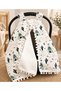 Piqueed Muslin Fabric Single Stroller Cover - 4