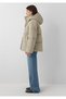 Water Repellent Hooded Beige Inflatable Coat Regular Fit / Normal Cut 1110862-70360 - 4